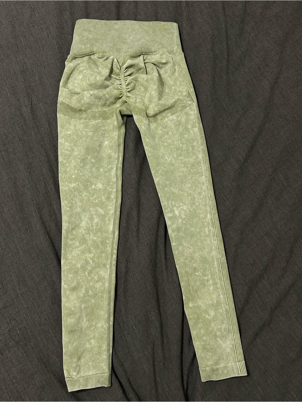 High-Waist Olive Green Scrunch-Back Women’s Jeans Leggings